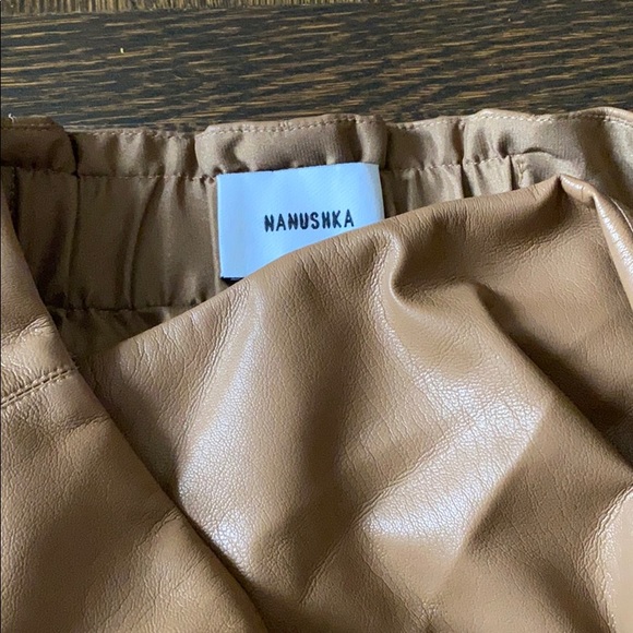 NANUSHKA Amas Vegan Leather Skirt Brown - Picture 6 of 8